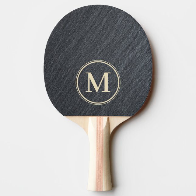 Raquette De Ping Pong Granit Noir Lisse Monogramme (Dos)