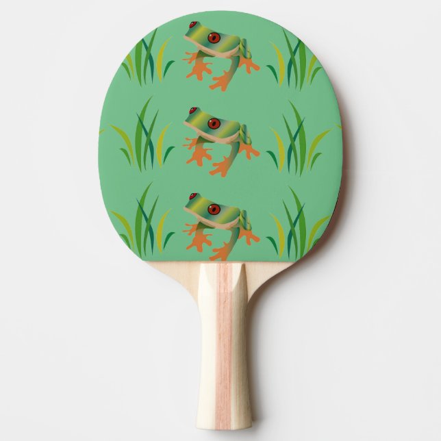 Raquette De Ping Pong Grenouilles d'arbre sur des palettes de ping-pong (Devant)
