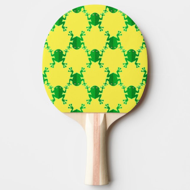 Raquette De Ping Pong Grenouilles mignonnes de bande dessinée (Devant)