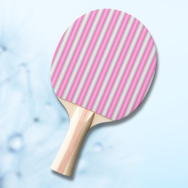 Raquette De Ping Pong Grilles roses néon modernes avec effet 3D (Créateur téléchargé)