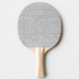 Raquette De Ping Pong Gris Motif mésopotamien sumérien