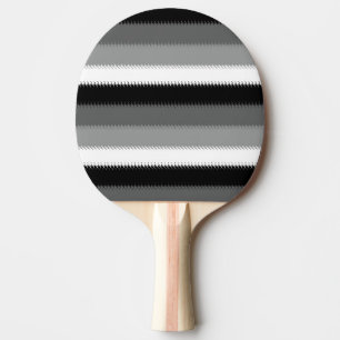 Raquette De Ping Pong Gris noir blanc rayures Design