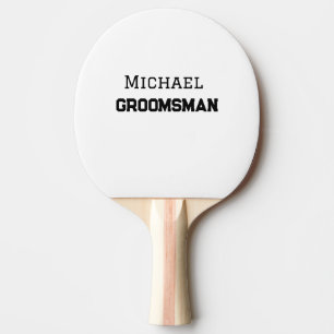 Raquette De Ping Pong Groomsman simple minimal ajouter nom moderne mascu