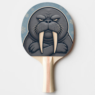 Raquette De Ping Pong Grumpy Walrus Vintage Arctic Winter Snowflake
