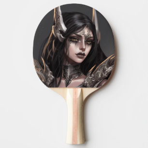 Raquette De Ping Pong Guerrier de goth fille cool
