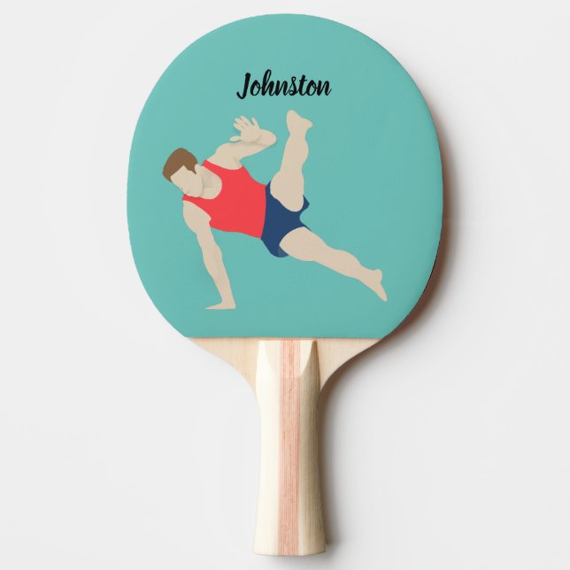 Raquette De Ping Pong Gymnaste masculin (Devant)