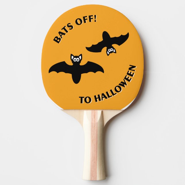 Raquette De Ping Pong Halloween Bats Orange (Devant)