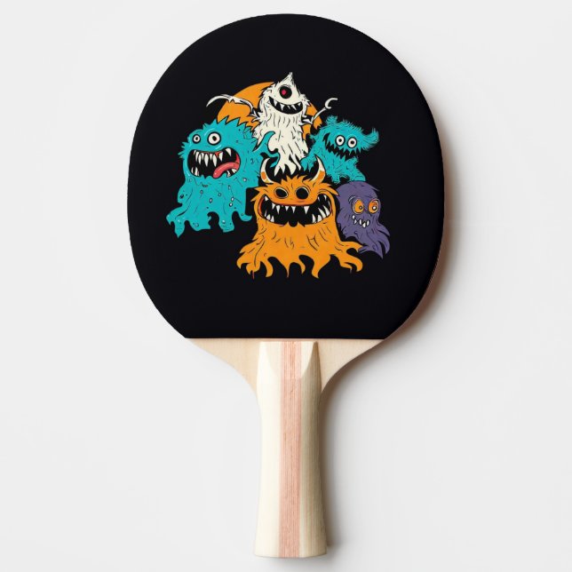 Raquette De Ping Pong Halloween/Monster/octobre/automne (Devant)