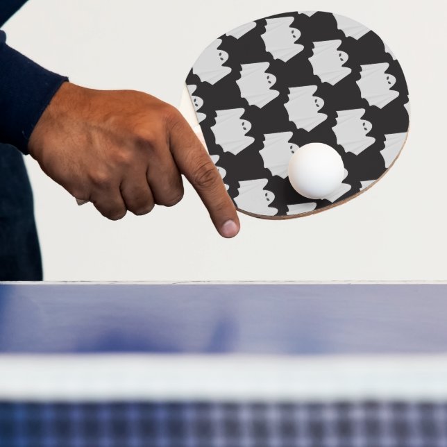 Raquette De Ping Pong Halloween, Scary Ghost, Trick Or Treat, Boo (Insitu)
