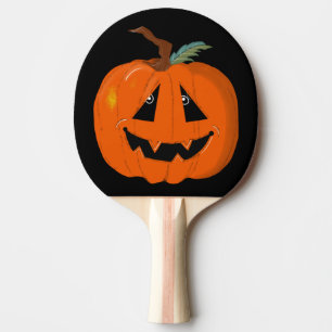 Raquette De Ping Pong Happy Halloween Jack-o'-lantern Illustration Art