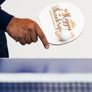 Raquette De Ping Pong Happy Thanksgiving