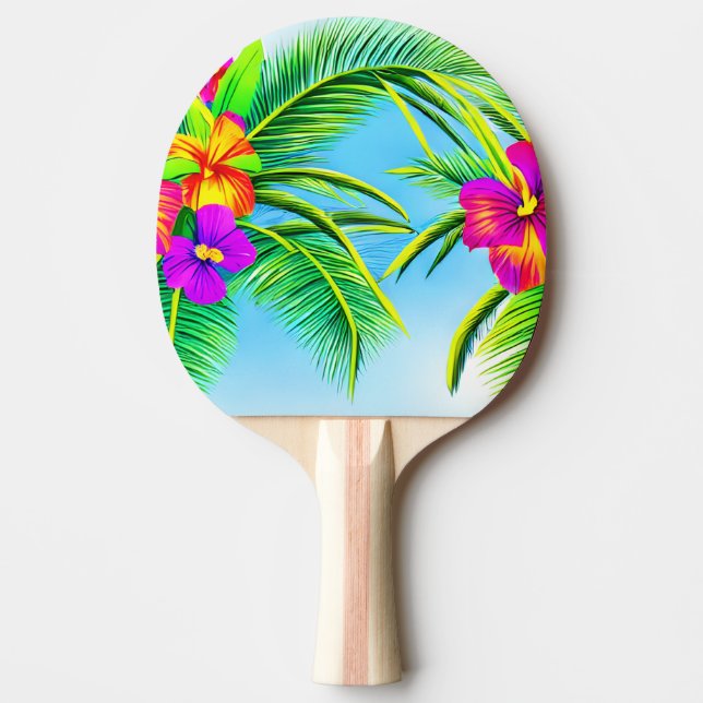 Raquette De Ping Pong Hawaï Tropical Motif sans couture (Devant)