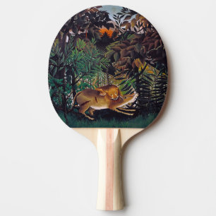 Raquette De Ping Pong Henri Rousseau - Le lion affamé