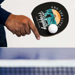 Raquette De Ping Pong Heureux à jamais après une randonnée avec mon chie