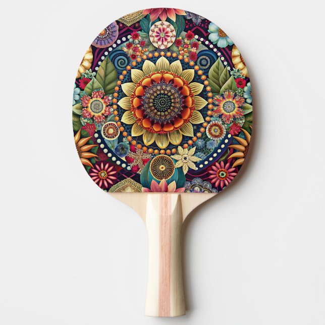 Raquette De Ping Pong Hippie Art Ping Paddle (Devant)