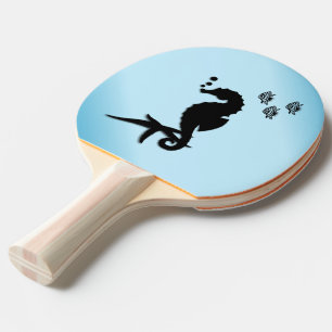Raquette De Ping Pong Hippocampe Bleu