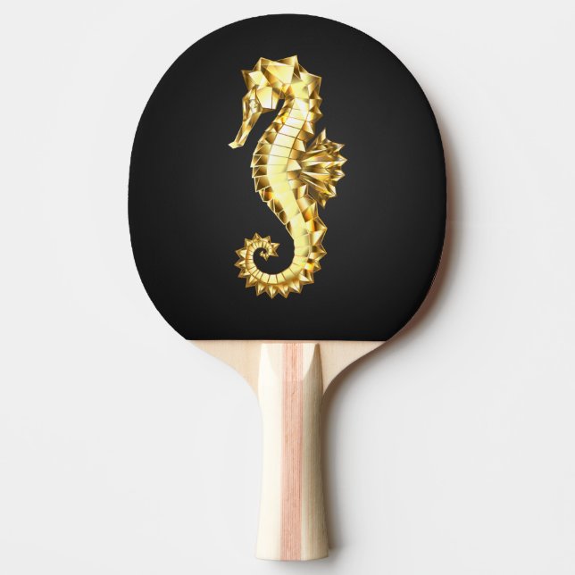 Raquette De Ping Pong Hippocampe Polygonal Or (Devant)