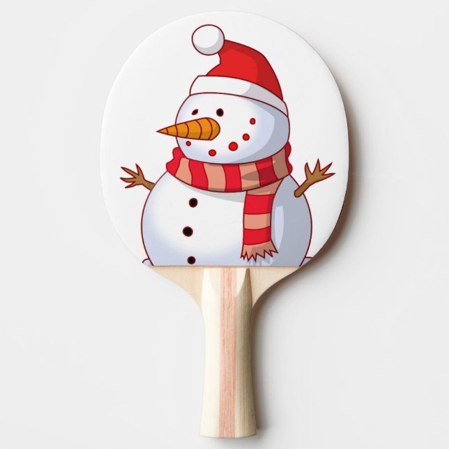 RAQUETTE DE PING PONG HIVER SNOWMAN (Devant)