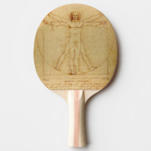 Raquette De Ping Pong Homme vitruvien par Leonardo Da Vinci