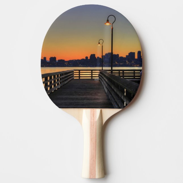 Raquette De Ping Pong Horizon du centre de Seattle Washington (Devant)