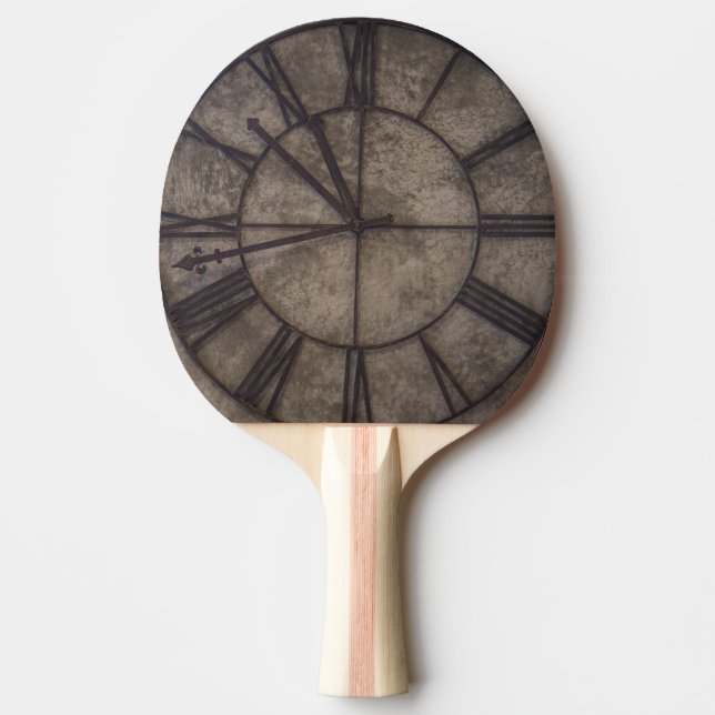 Raquette De Ping Pong Horloge murale analogique Brown (Devant)