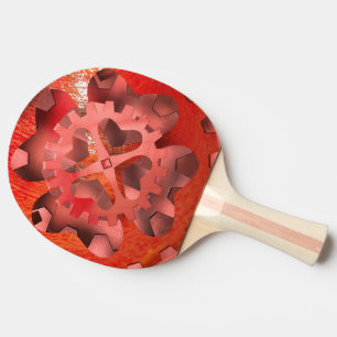 Raquette De Ping Pong horloge rouge