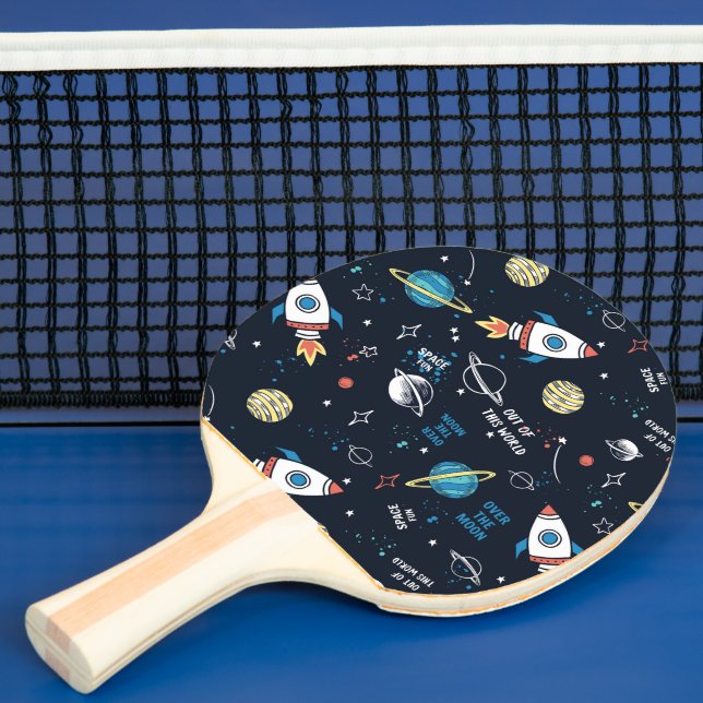 Raquette De Ping Pong Hors de ce Motif spatial mondial (Insitu)
