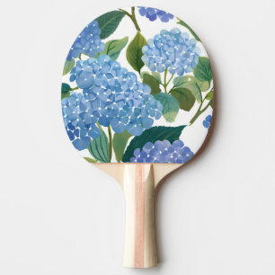 Raquette De Ping Pong Hortensias bleus Beau buisson floral