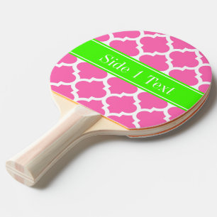 Raquette De Ping Pong Hot Pink2 Whisky Marocain #5 Lime Green Name Monog