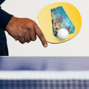 Raquette De Ping Pong HUMEUR PRINTANIÈRE – Jaune pastel   clair à profon