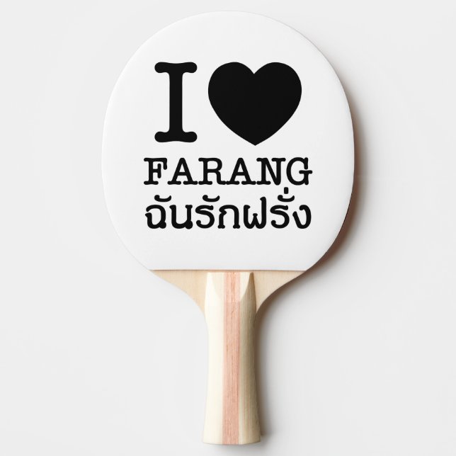 Raquette De Ping Pong I Black Heart (Amour) Farang (Devant)