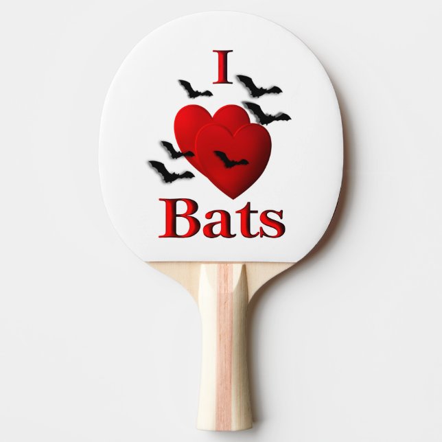 Raquette De Ping Pong I Heart Bats (Devant)