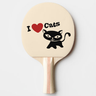 Raquette De Ping Pong I Love Cat