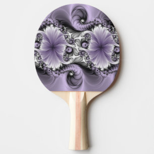 Raquette De Ping Pong Illusion Lilac Abstrait Floral Fractal Art Imagina