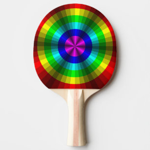 Raquette De Ping Pong Illusion optique Ping Ping Arc-en-ciel