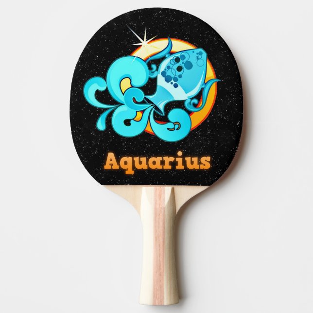 Raquette De Ping Pong Illustration Aquarius (Devant)