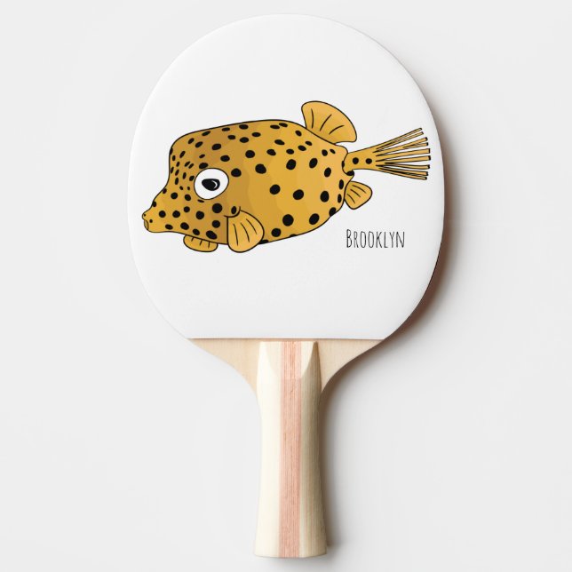Raquette De Ping Pong Illustration de boxfish jaune (Devant)