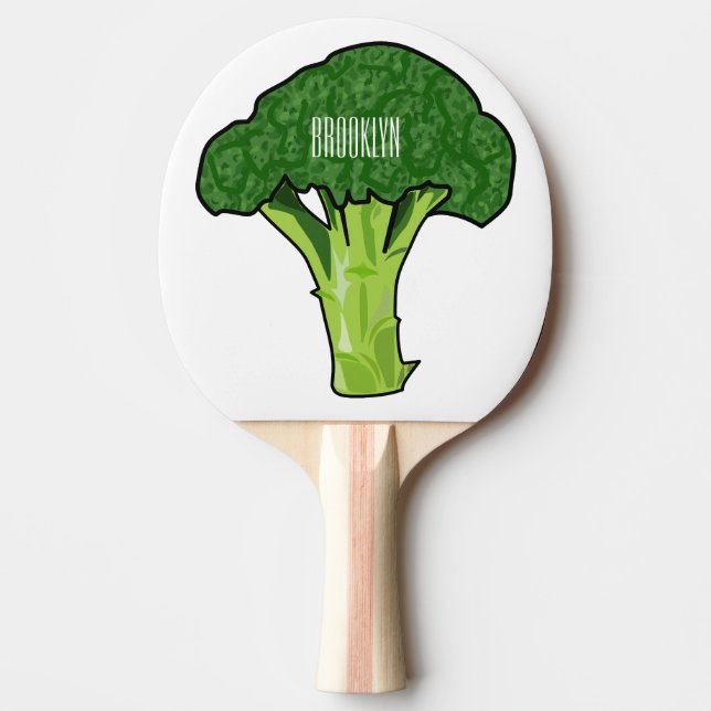 Raquette De Ping Pong Illustration de Broccoli (Devant)