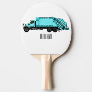 Raquette De Ping Pong Illustration de camion à ordures