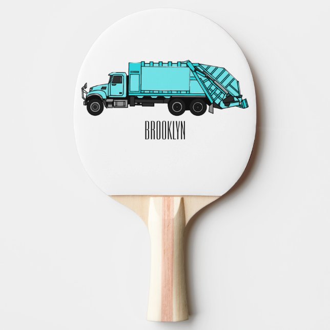 Raquette De Ping Pong Illustration de camion à ordures (Devant)