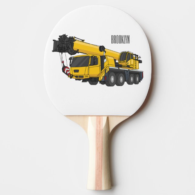 Raquette De Ping Pong Illustration de camion de grue (Devant)