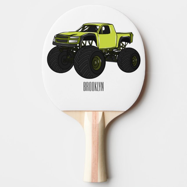 Raquette De Ping Pong Illustration de camion monstre (Devant)