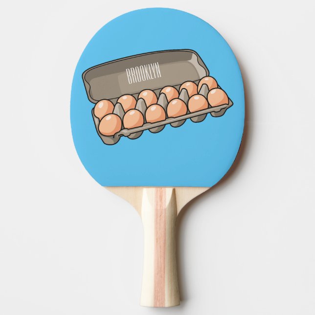 Raquette De Ping Pong Illustration de carton d'oeufs (Devant)