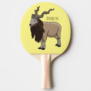 Raquette De Ping Pong Illustration de chèvre de Markhor