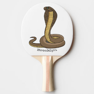 Raquette De Ping Pong Illustration de cobra brun