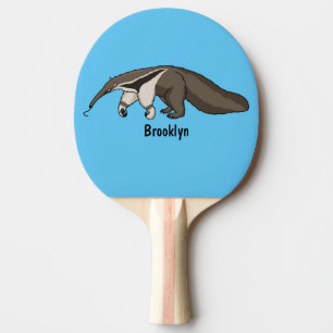 Raquette De Ping Pong Illustration de dessin animé d'Anteater happy