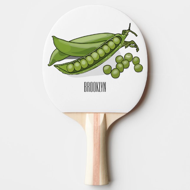 Raquette De Ping Pong Illustration de dessin de pois (Devant)