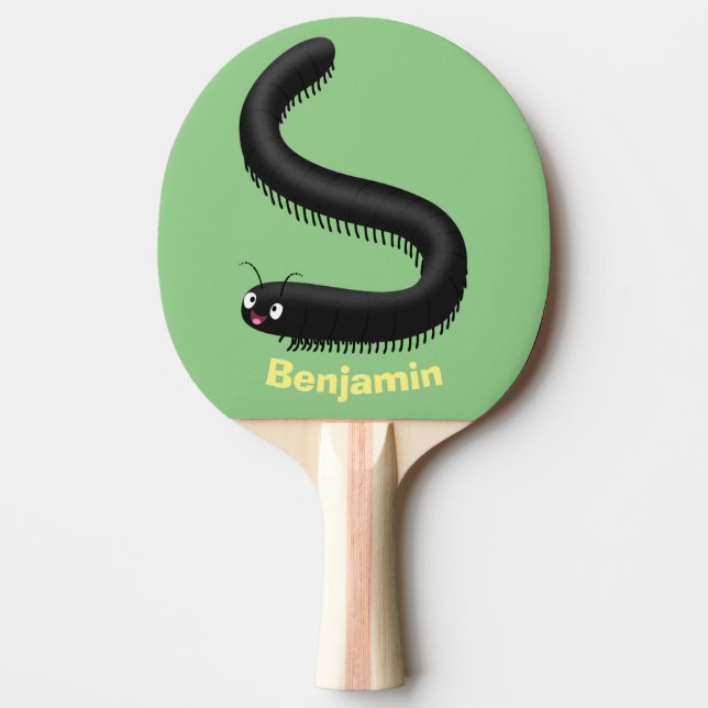 Raquette De Ping Pong Illustration de dessin mignon millipede (Devant)