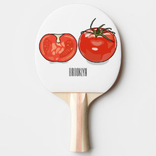 Raquette De Ping Pong Illustration de dessin sur la tomate