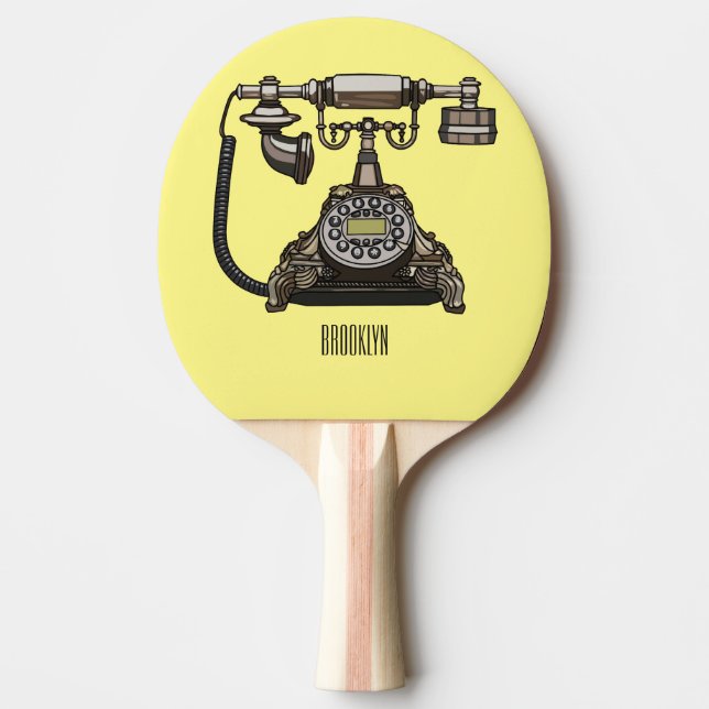 Raquette De Ping Pong Illustration de dessin téléphonique (Devant)